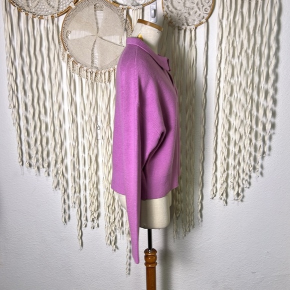 Lululemon Collared Merino Wool Blend Long Sleeve Sweater in Pink XL - Picture 6 of 14